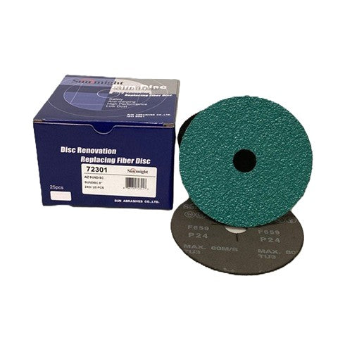 Sunmight 72301 Aluminum Zirconia Fiber Disc 5" (24 grit)